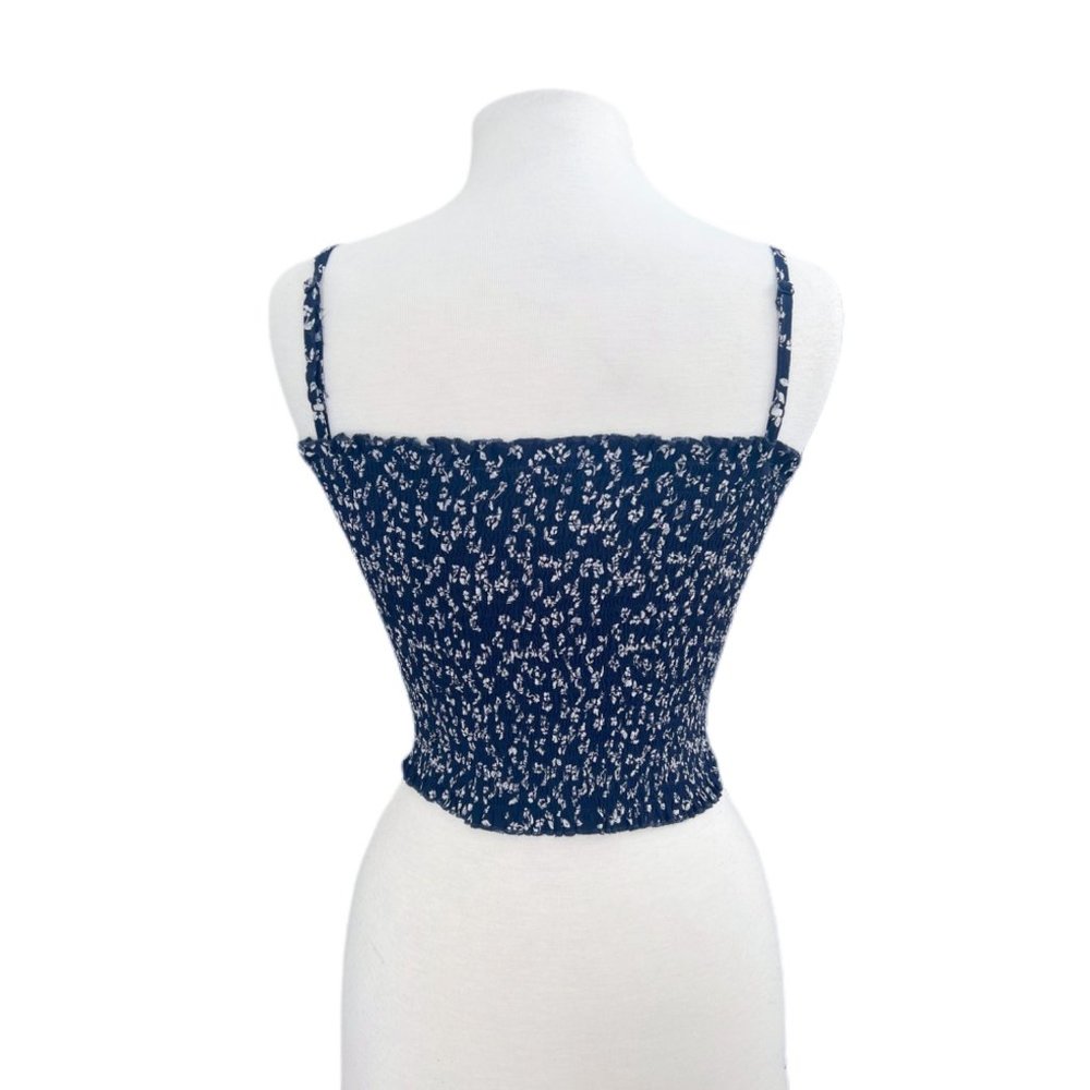 John Galt/Brandy Melville Ally Smocked Crop Tank Top | One Size - Picture 5 of 7